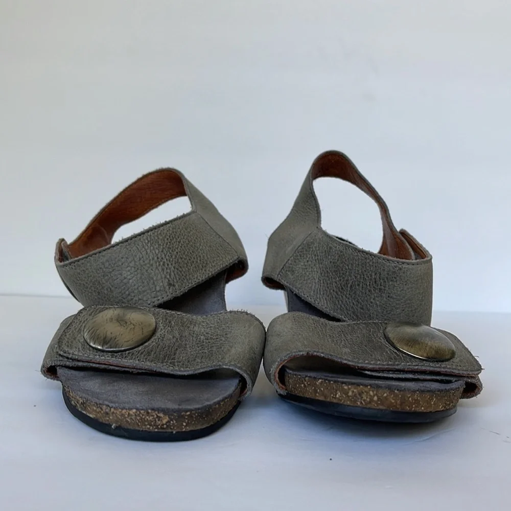 Taos Carousel Graphite Wedge Sandals